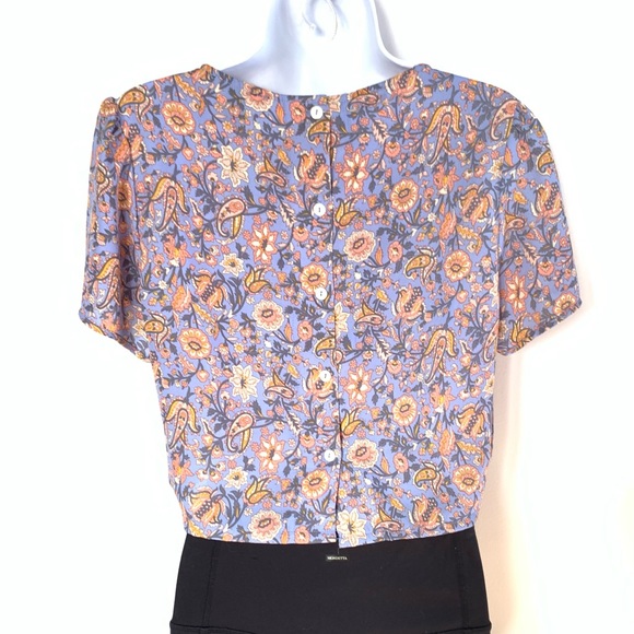 Forever 21 crop blouse top - Picture 2 of 10